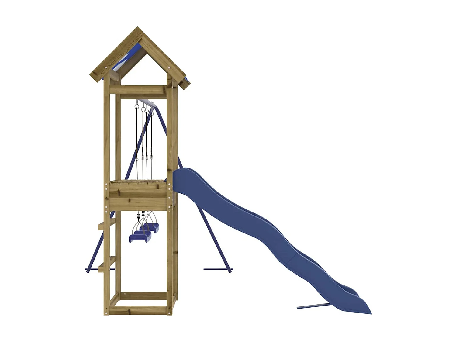 Parque infantil exterior em madeira de pinho impregnada