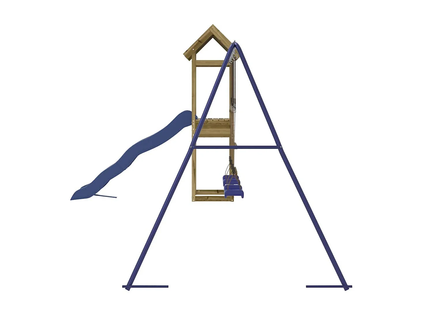 Parque infantil exterior em madeira de pinho impregnada