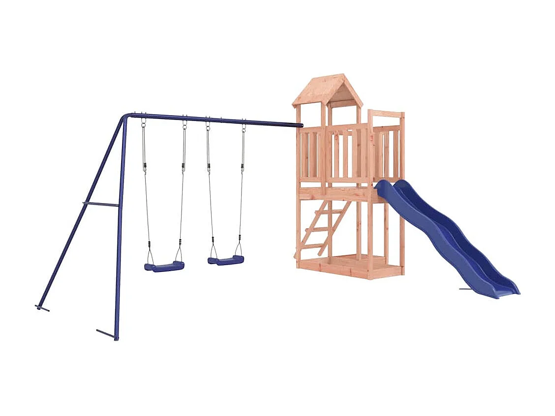 Parque infantil ao ar livre em madeira maciça Douglas