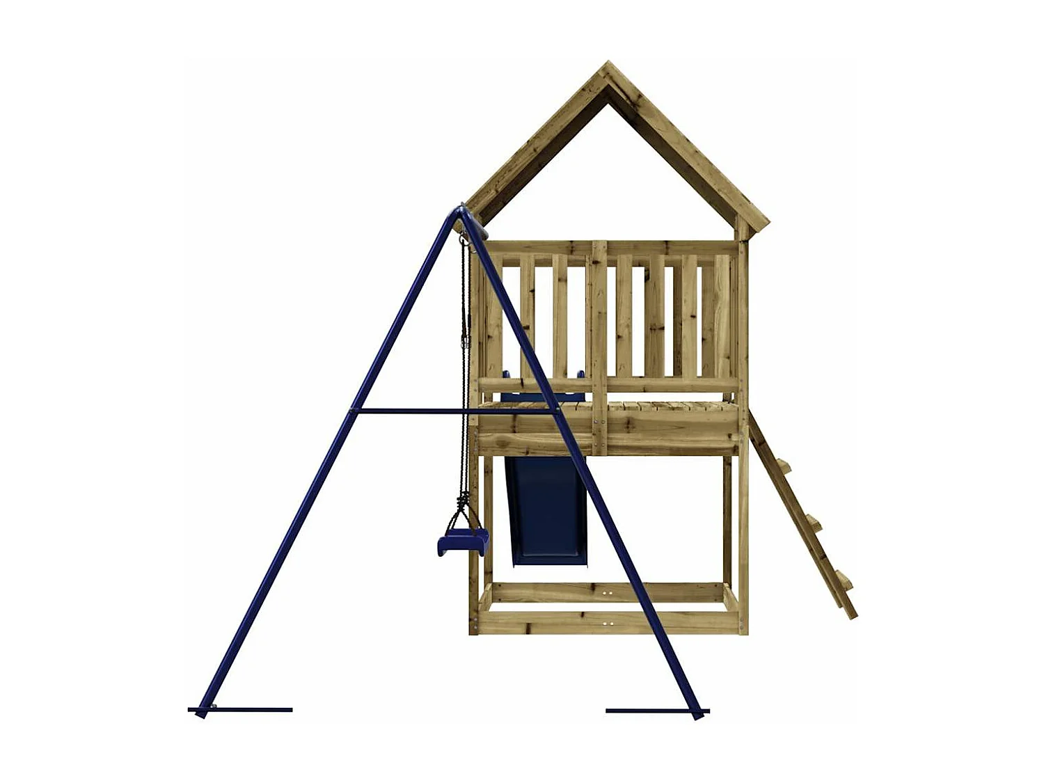 Parque infantil exterior fabricado en madera de pino impregnado