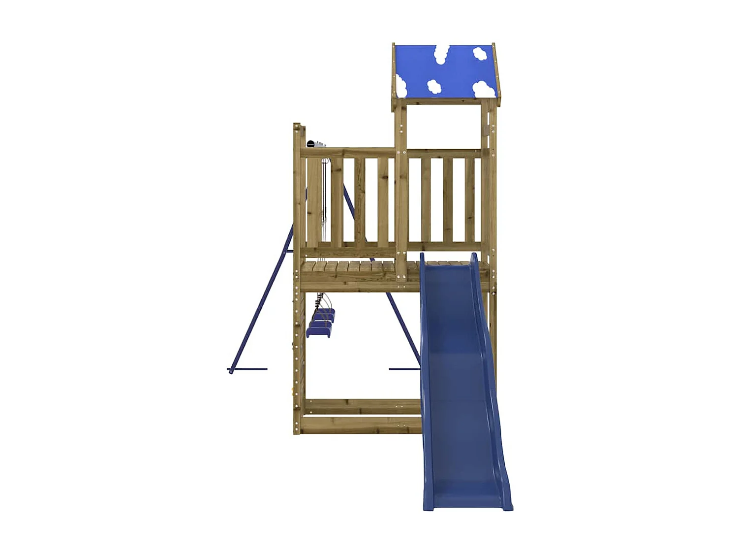 Parque infantil exterior em madeira de pinho impregnada