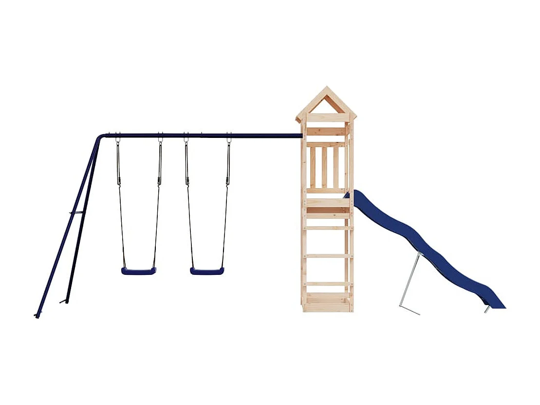 Parco giochi all'aperto in legno massello di pino