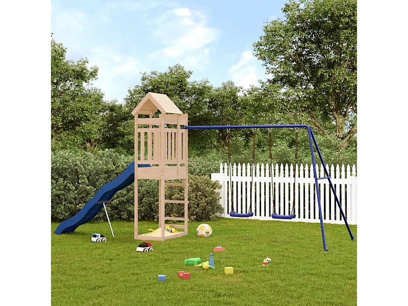 Aire de jeux d'extérieur bois de pin massif