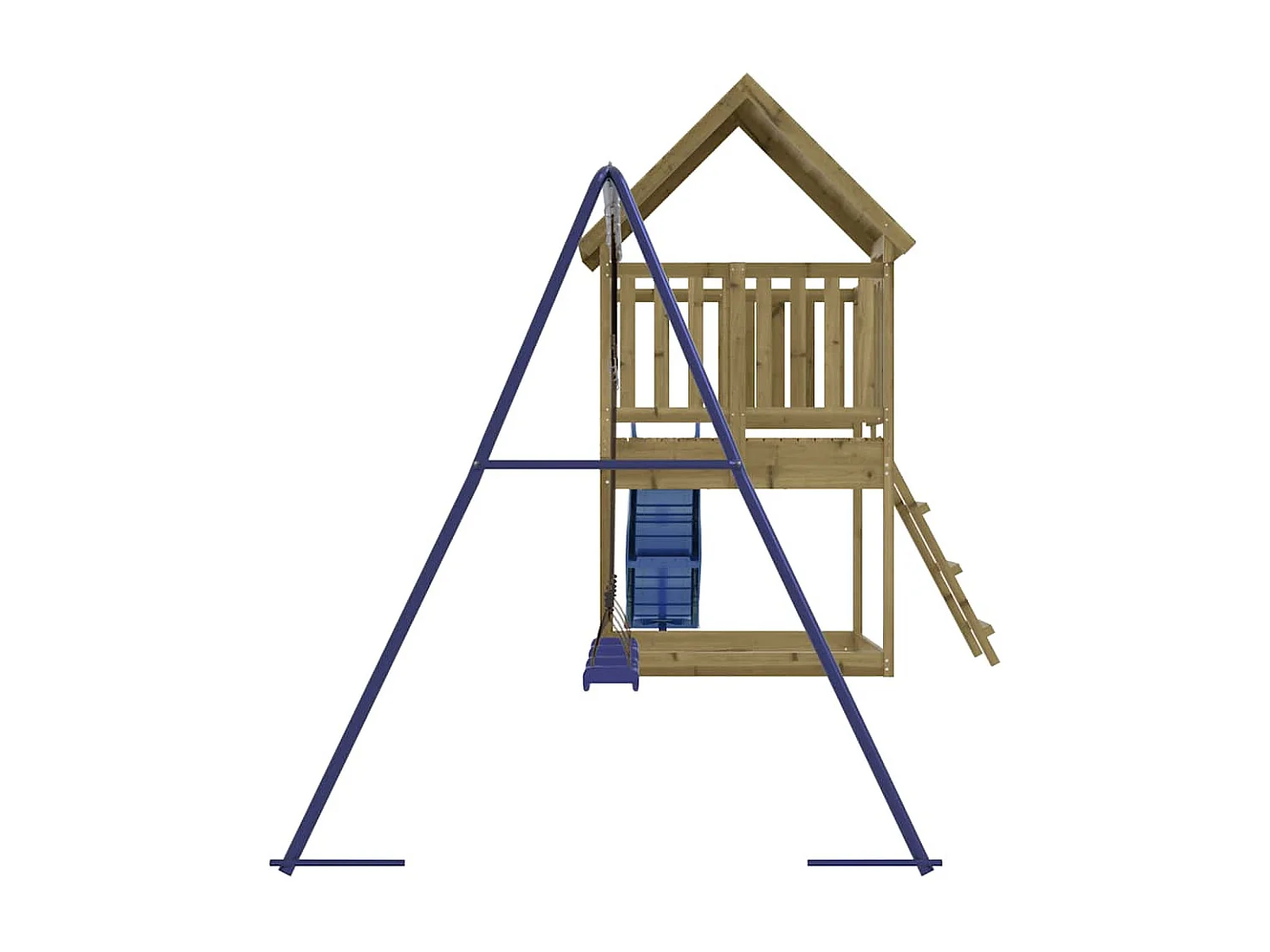 Outdoor-Spielplatz aus imprägniertem Kiefernholz