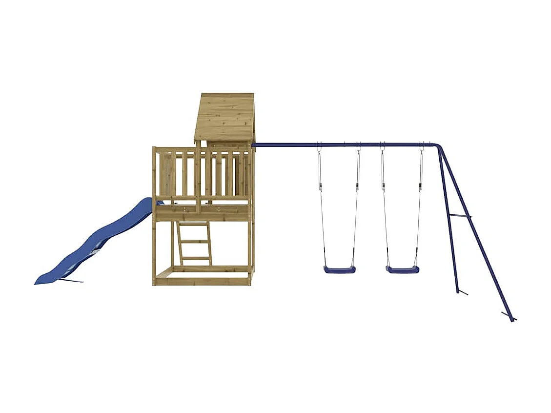 Outdoor-Spielplatz aus imprägniertem Kiefernholz