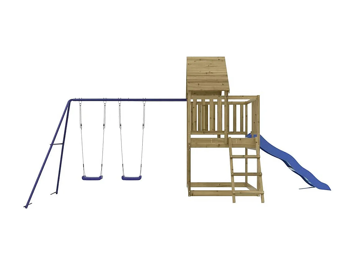 Outdoor-Spielplatz aus imprägniertem Kiefernholz