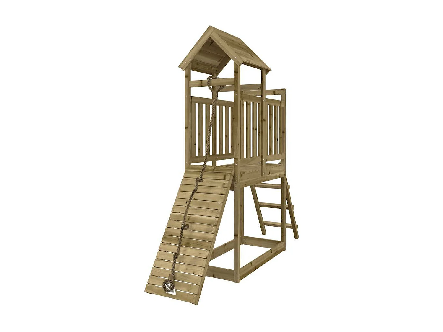 Maisonnette de jeu avec mur d'escalade bois de pin imprégné