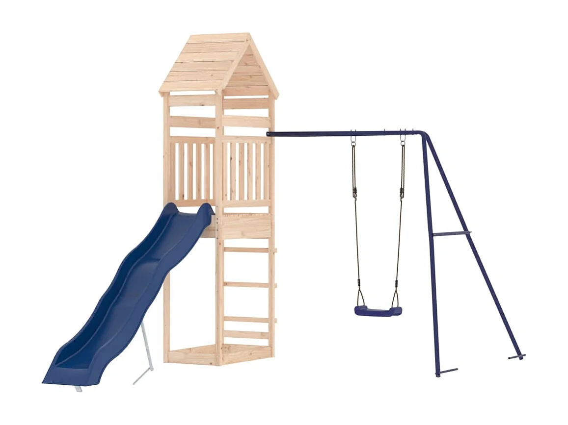 Parque infantil exterior em madeira de pinho maciça