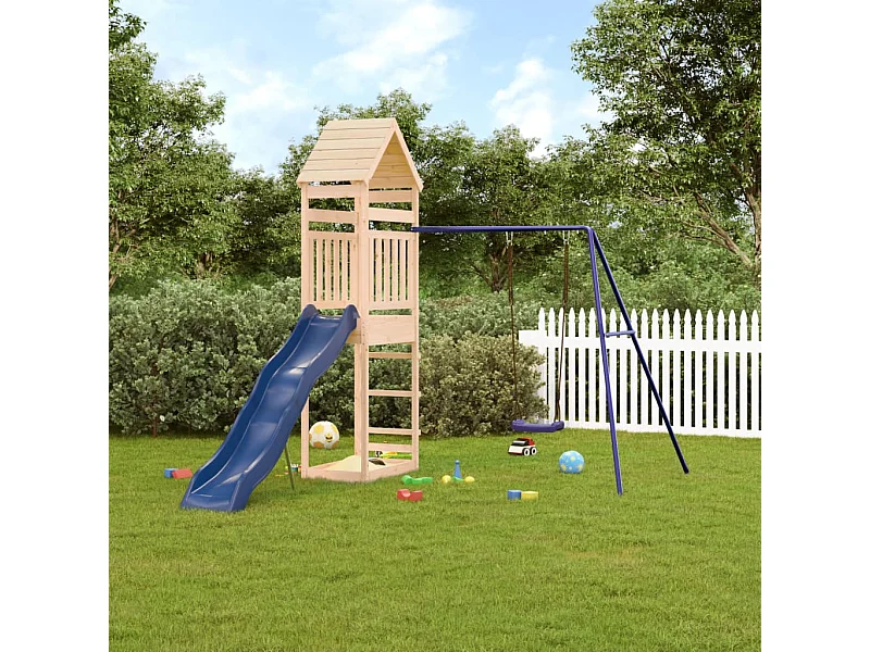 Aire de jeux d'extérieur bois de pin massif