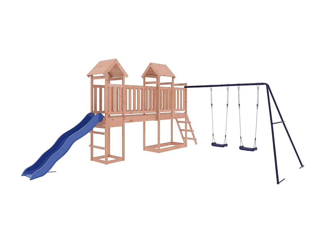 Parque infantil ao ar livre em madeira maciça Douglas