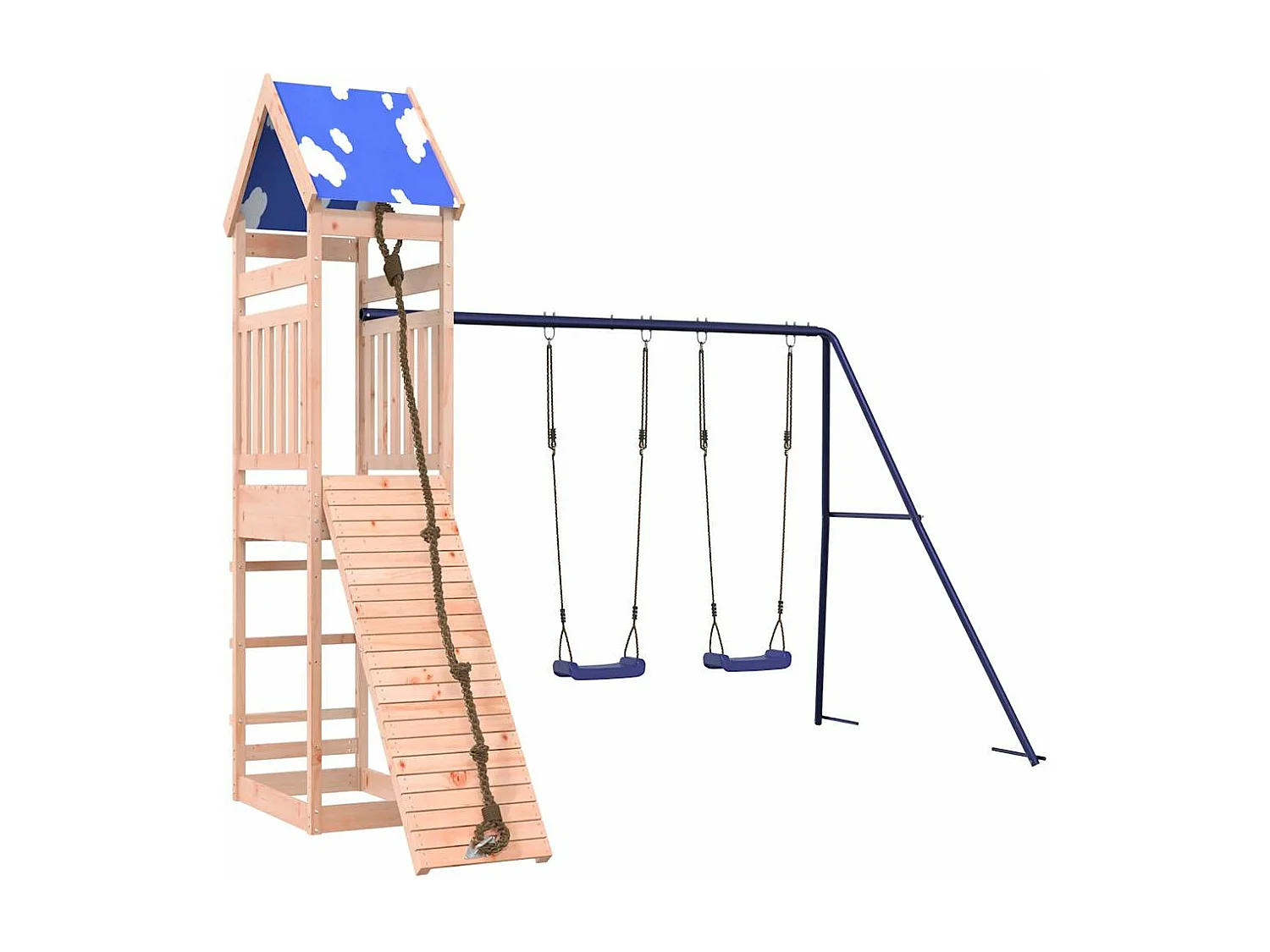 Parque infantil ao ar livre em madeira maciça Douglas