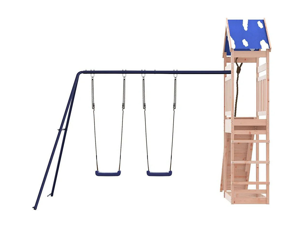 Parque infantil ao ar livre em madeira maciça Douglas