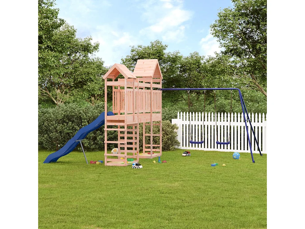 Parco giochi all'aperto in legno massello di douglas