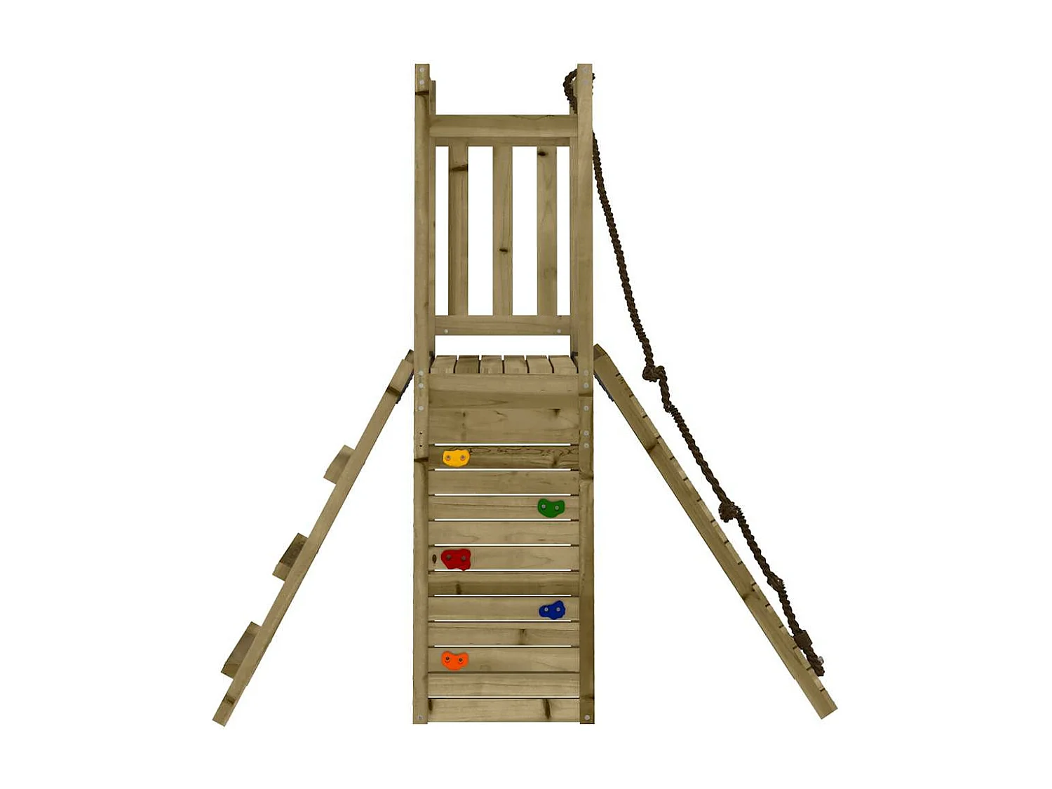 Parque infantil exterior fabricado en madera de pino impregnado