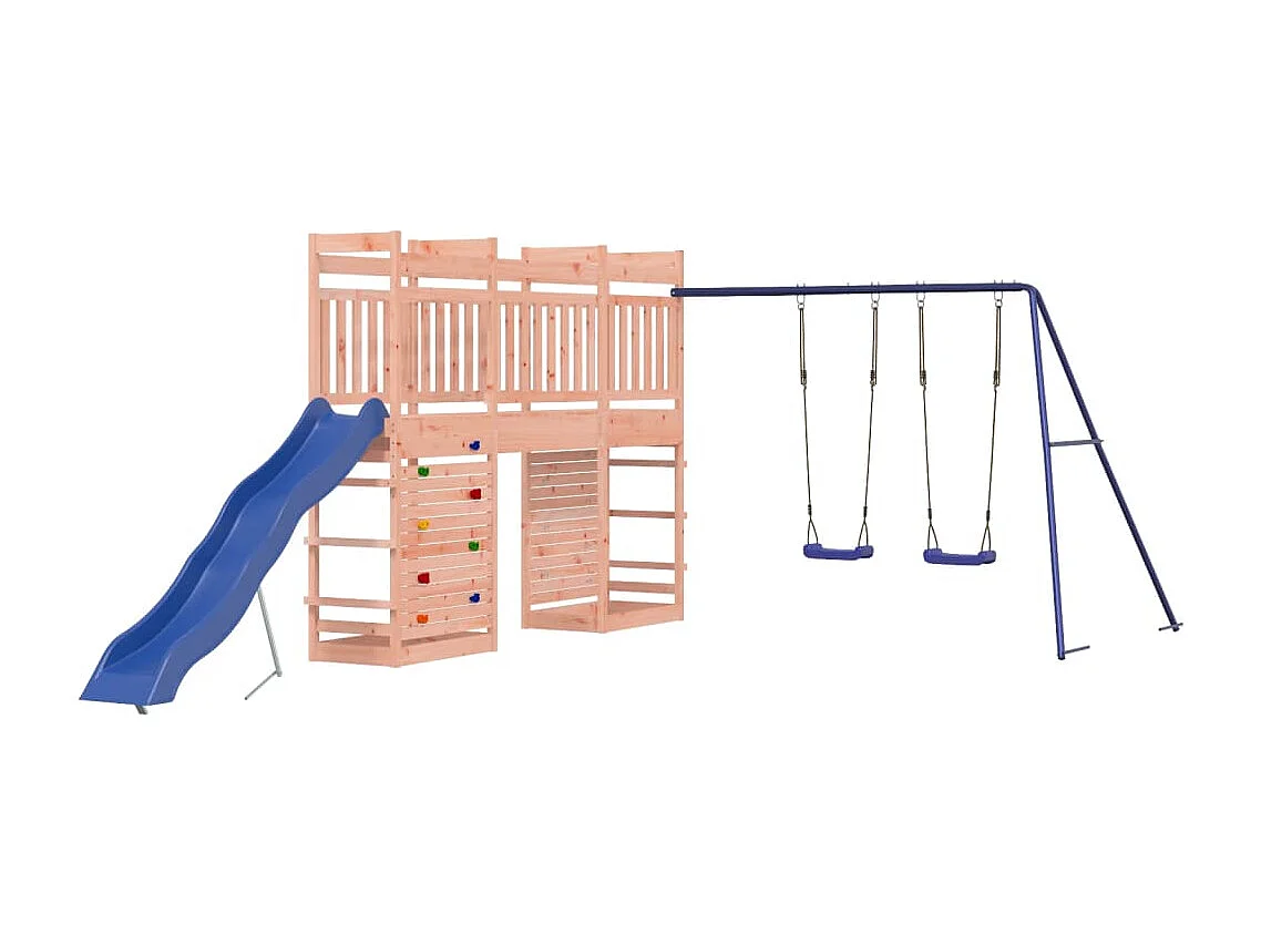 Parque infantil al aire libre de madera maciza douglas