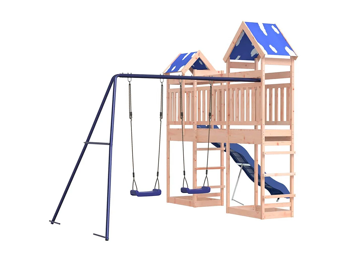 Parque infantil ao ar livre em madeira maciça Douglas