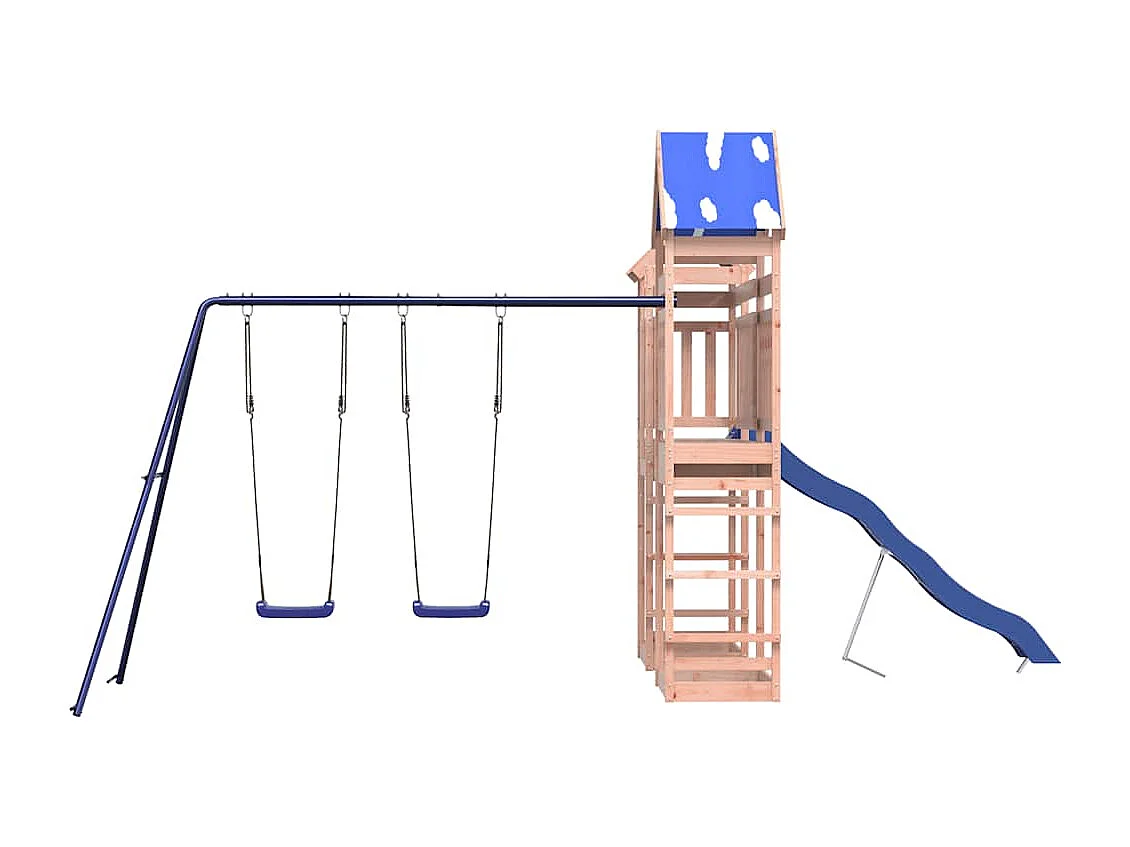 Parque infantil ao ar livre em madeira maciça Douglas