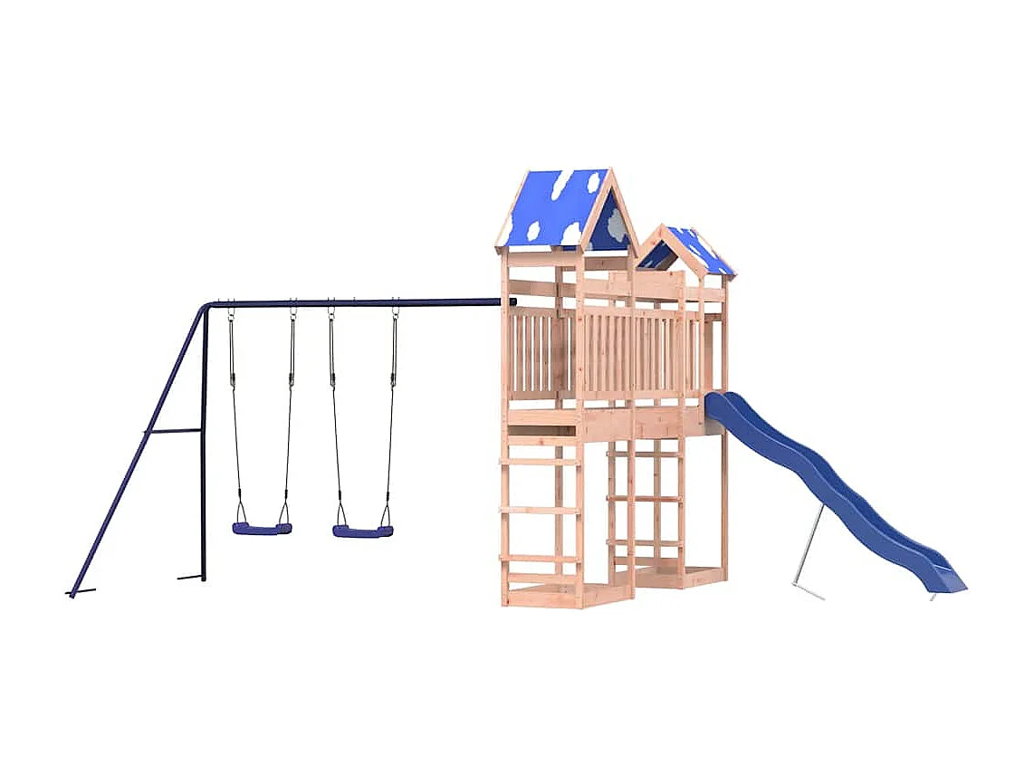 Parque infantil ao ar livre em madeira maciça Douglas