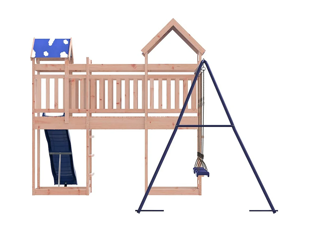 Parque infantil ao ar livre em madeira maciça Douglas