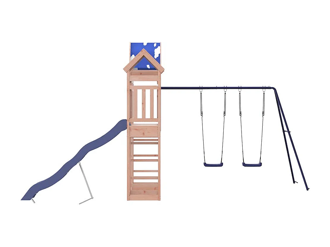 Parque infantil ao ar livre em madeira maciça Douglas