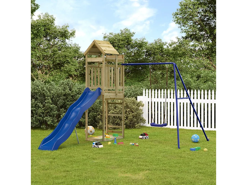 Aire de jeux d'extérieur bois de pin imprégné