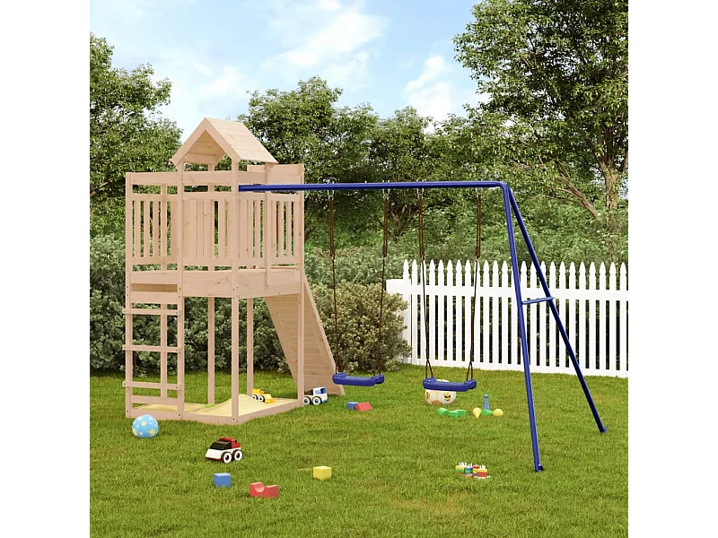 Outdoor-Spielplatz aus massivem Kiefernholz