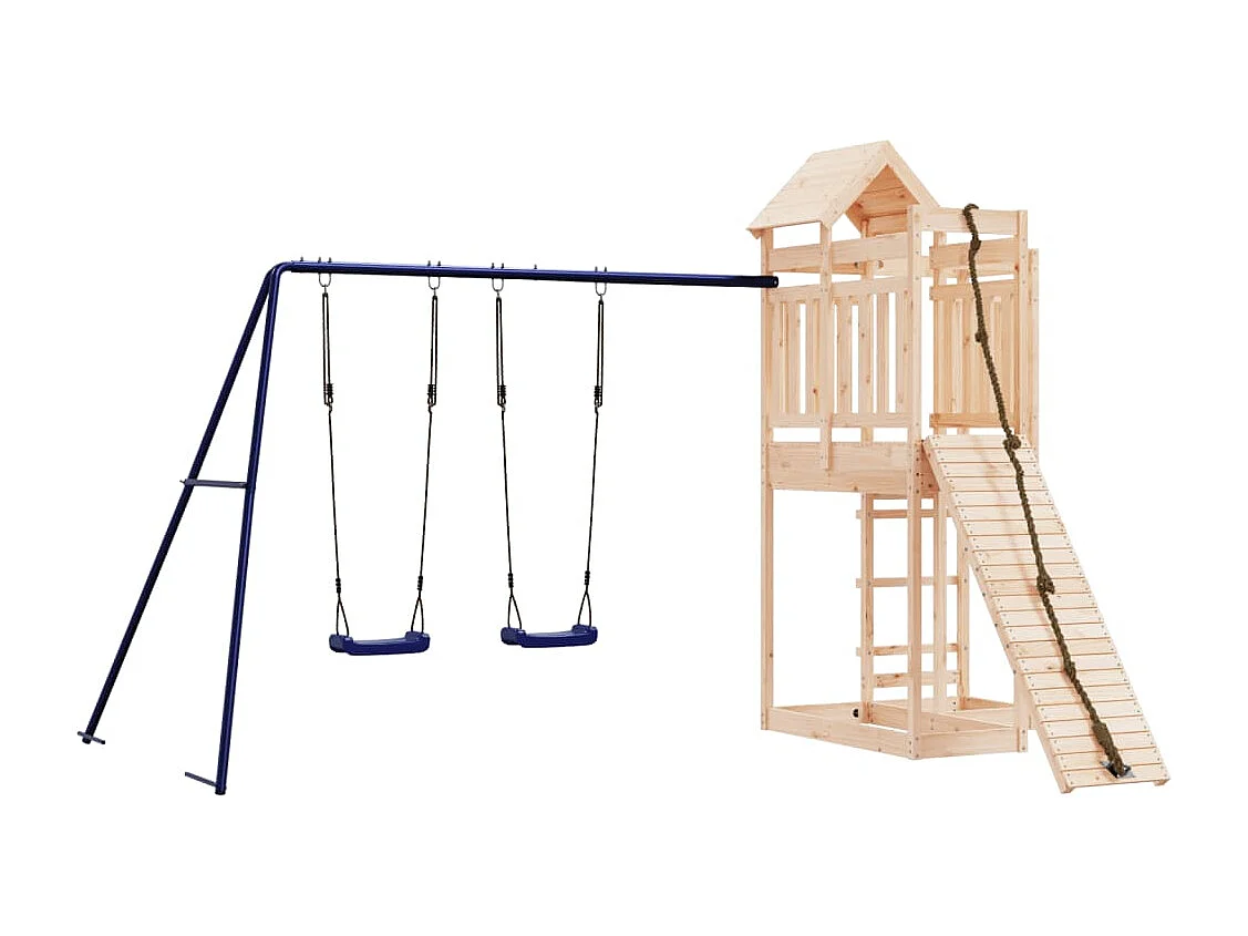 Outdoor-Spielplatz aus massivem Kiefernholz