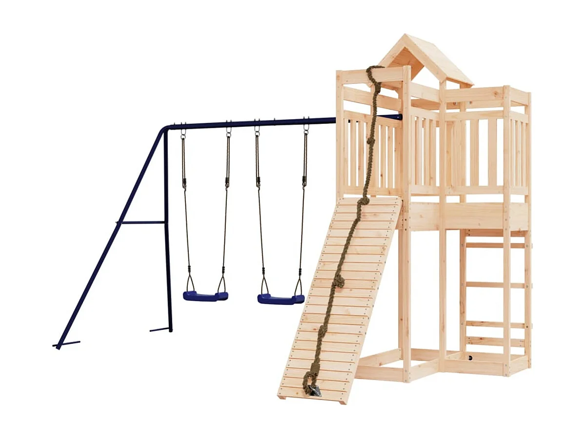 Outdoor-Spielplatz aus massivem Kiefernholz
