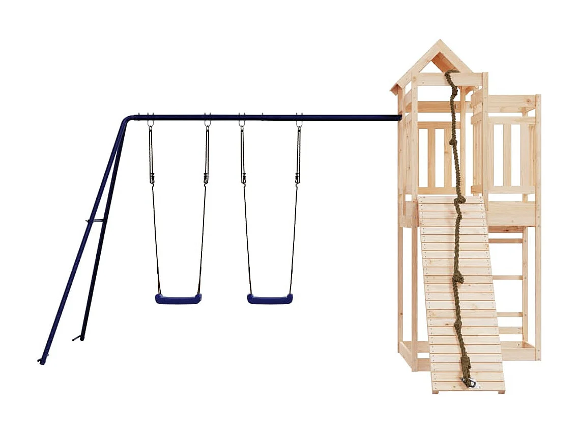 Outdoor-Spielplatz aus massivem Kiefernholz