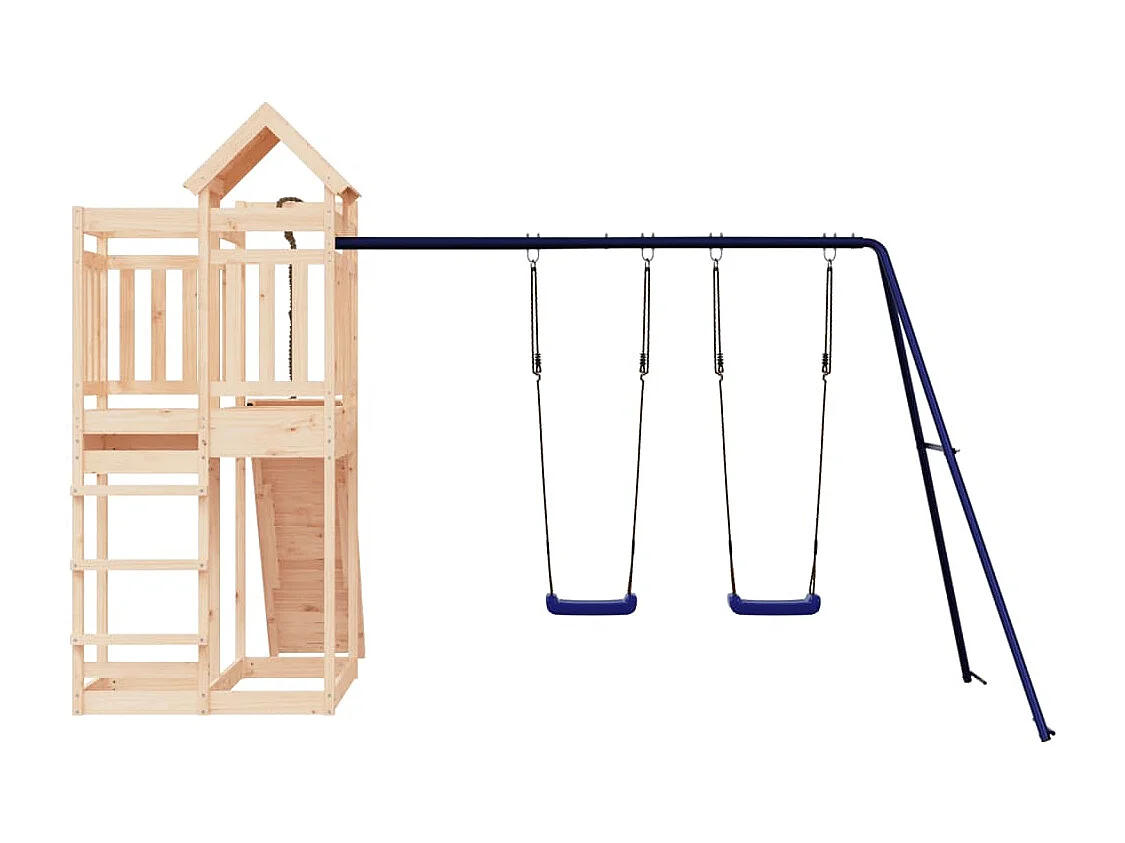 Outdoor-Spielplatz aus massivem Kiefernholz