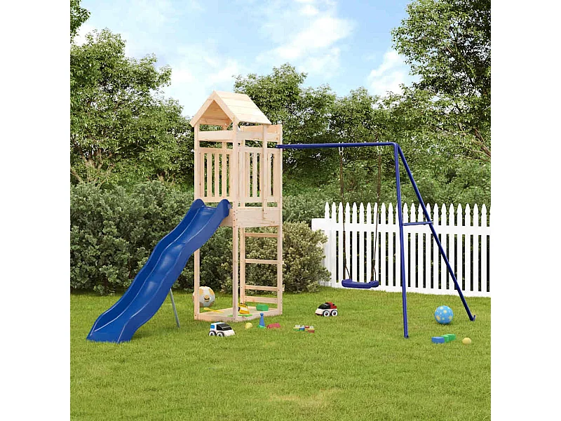 Outdoor-Spielplatz aus massivem Kiefernholz