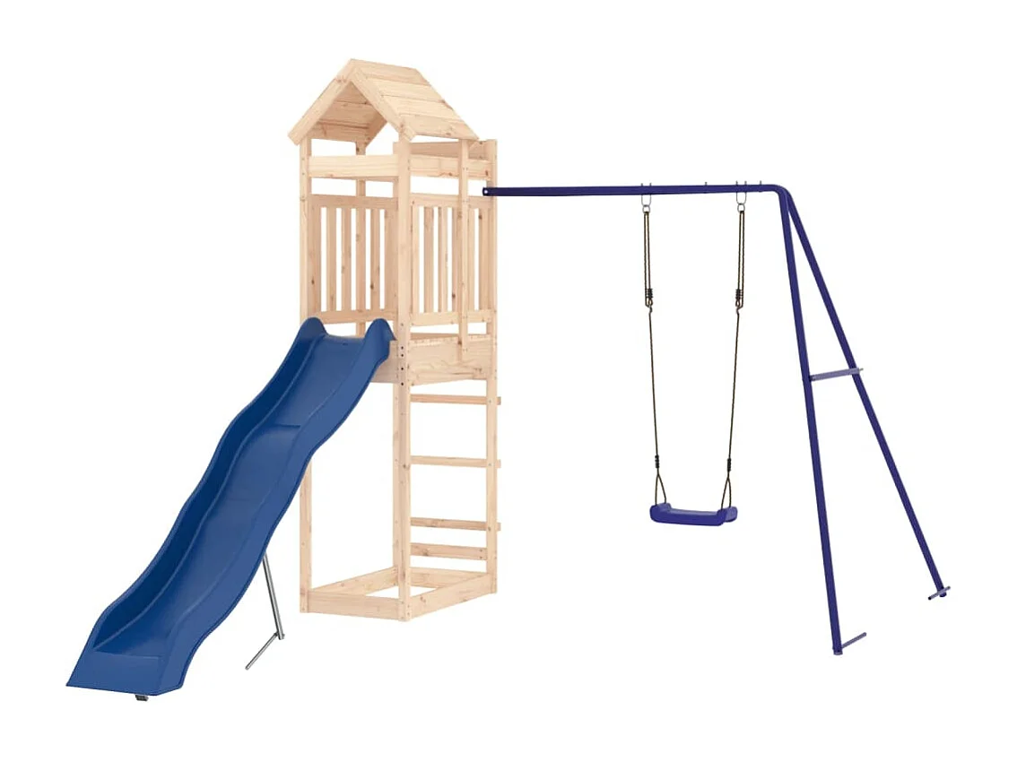 Outdoor-Spielplatz aus massivem Kiefernholz