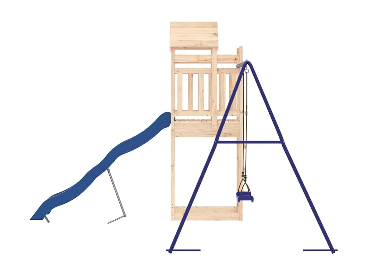 Outdoor-Spielplatz aus massivem Kiefernholz