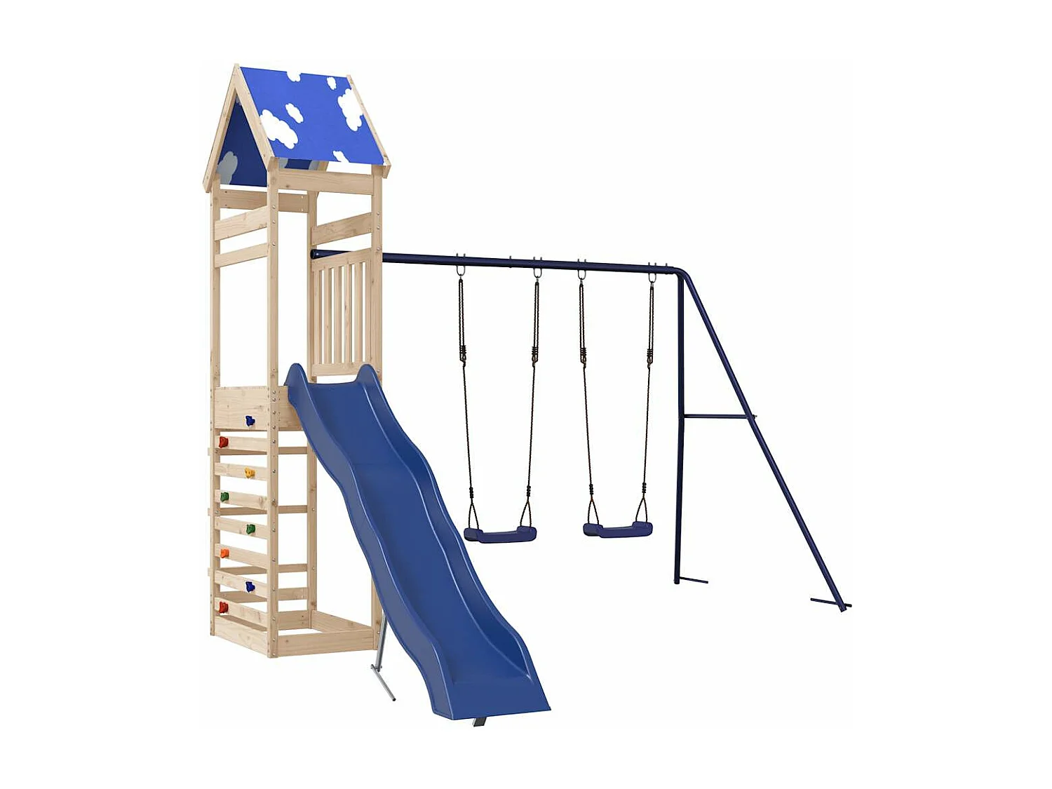 Parque infantil exterior em madeira de pinho maciça