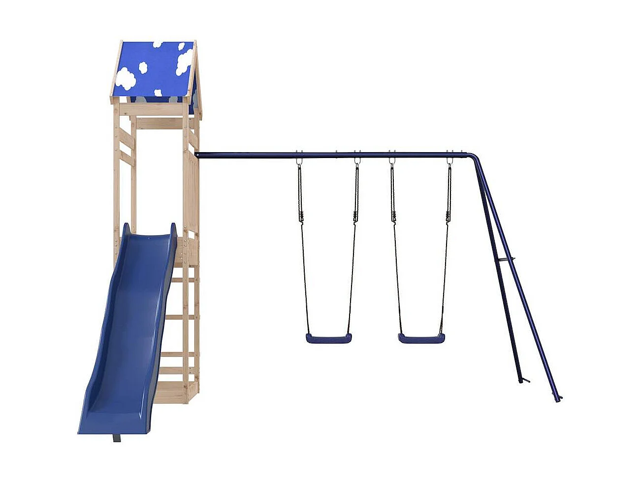 Parque infantil exterior em madeira de pinho maciça