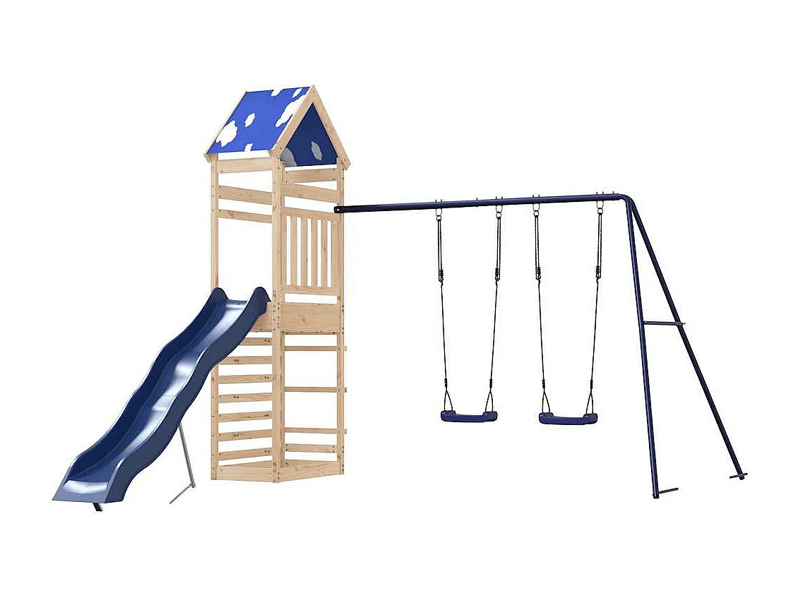 Parque infantil exterior em madeira de pinho maciça