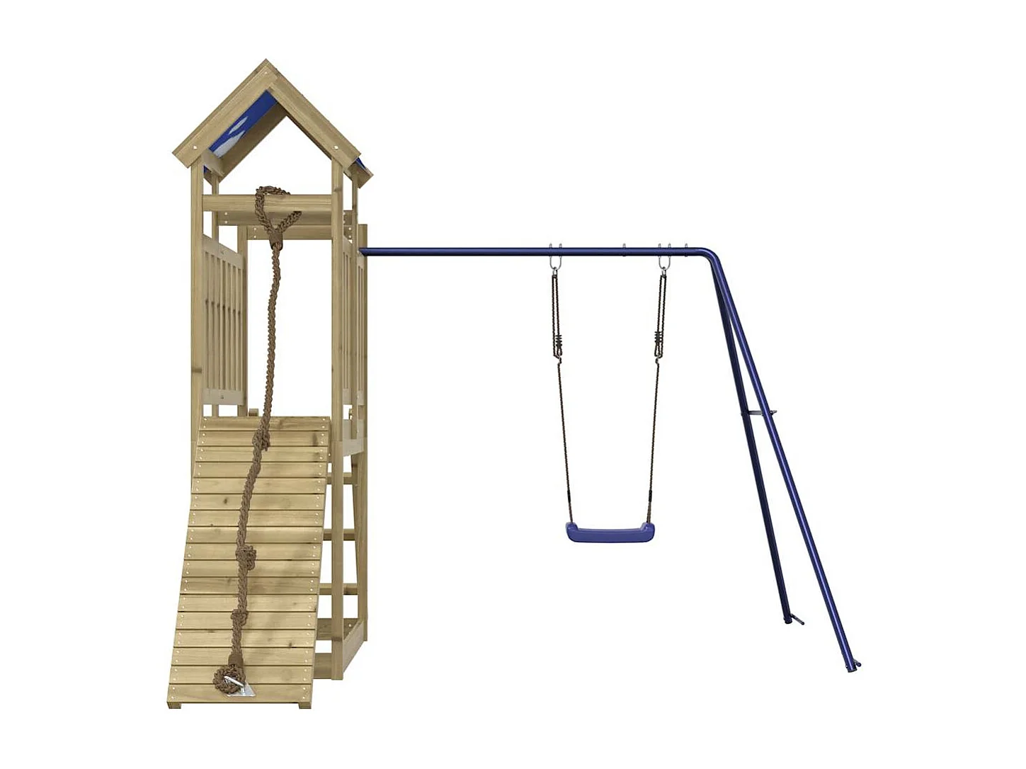 Parque infantil exterior em madeira de pinho impregnada