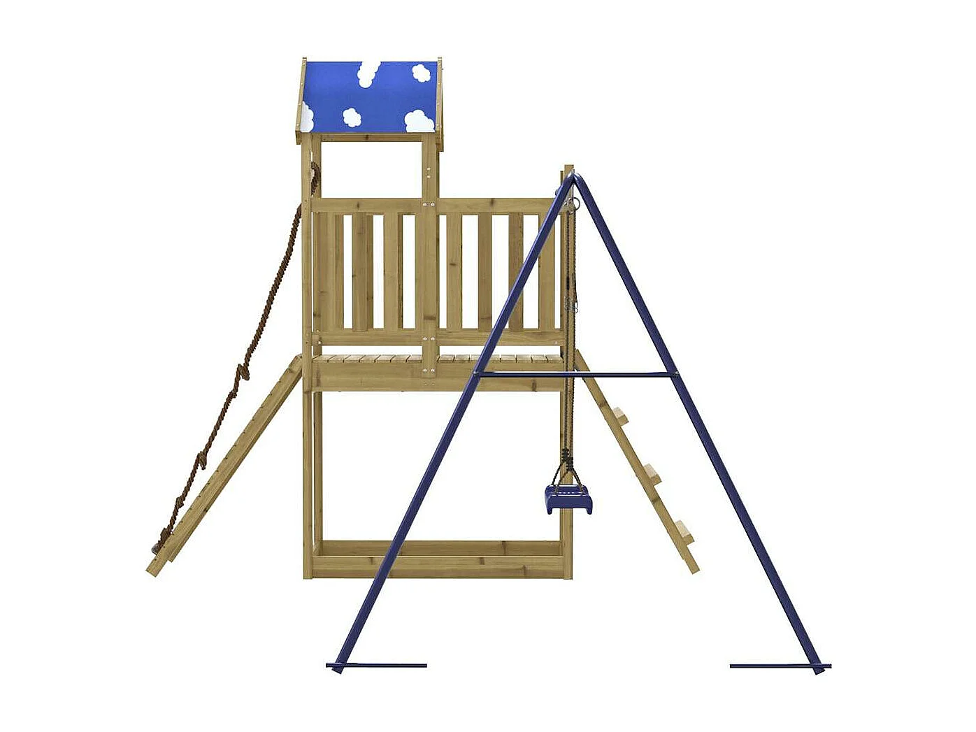 Parque infantil exterior em madeira de pinho impregnada