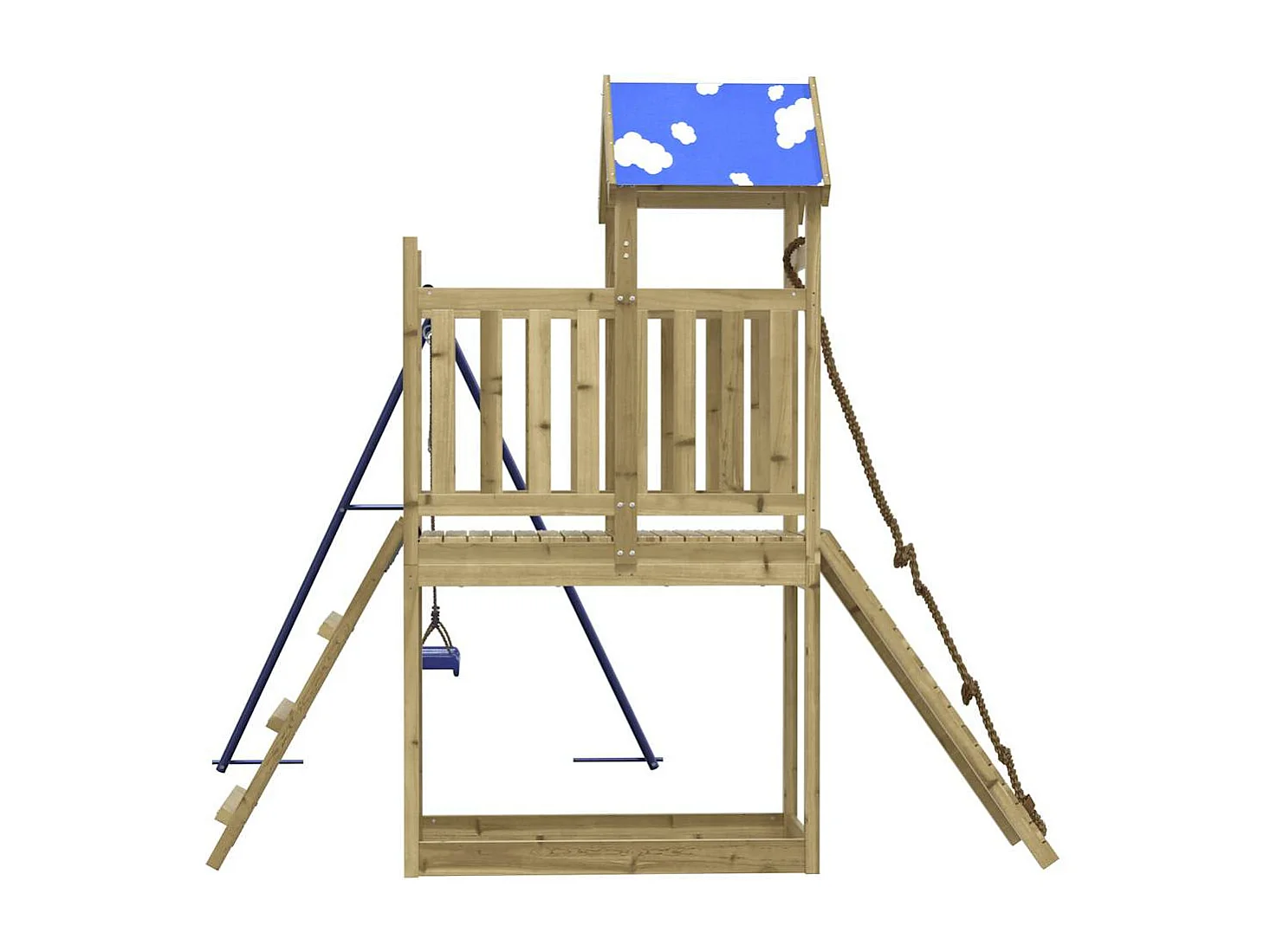 Parque infantil exterior em madeira de pinho impregnada