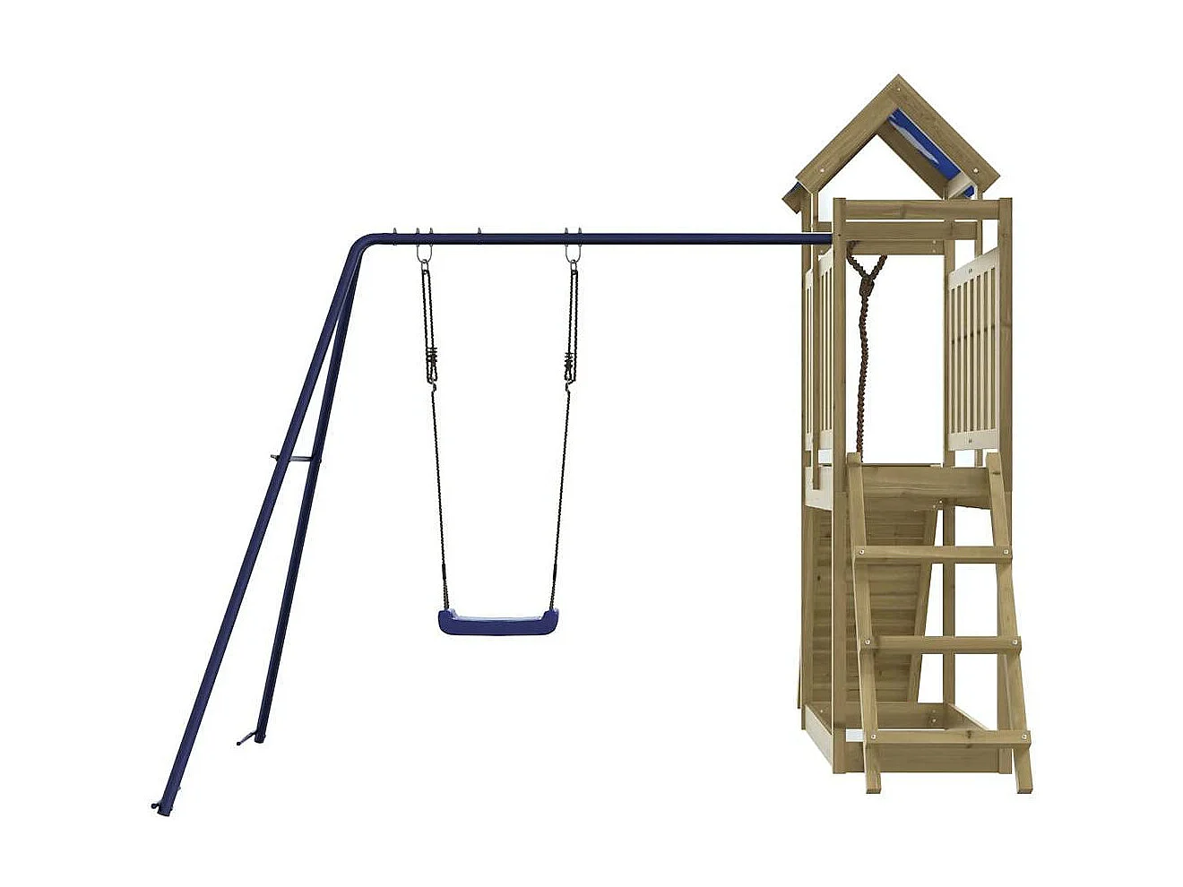 Parque infantil exterior em madeira de pinho impregnada