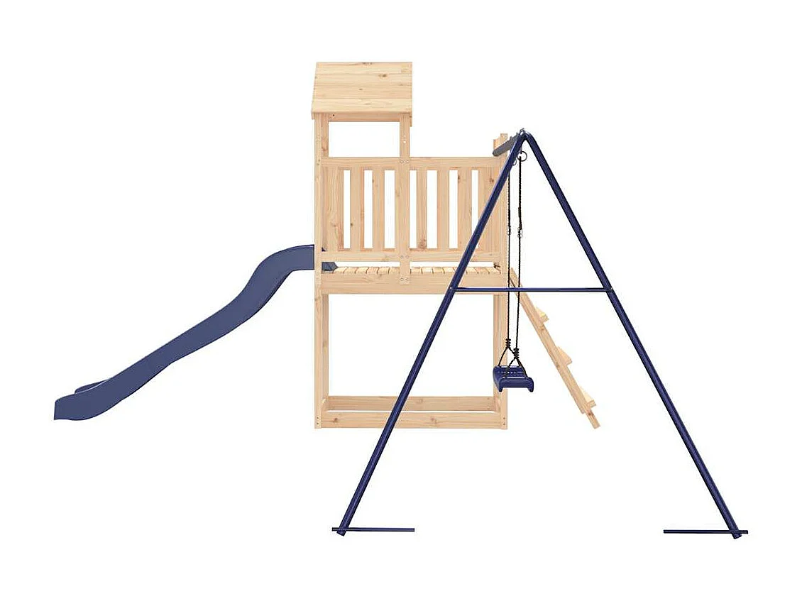 Parco giochi all'aperto in legno massello di pino