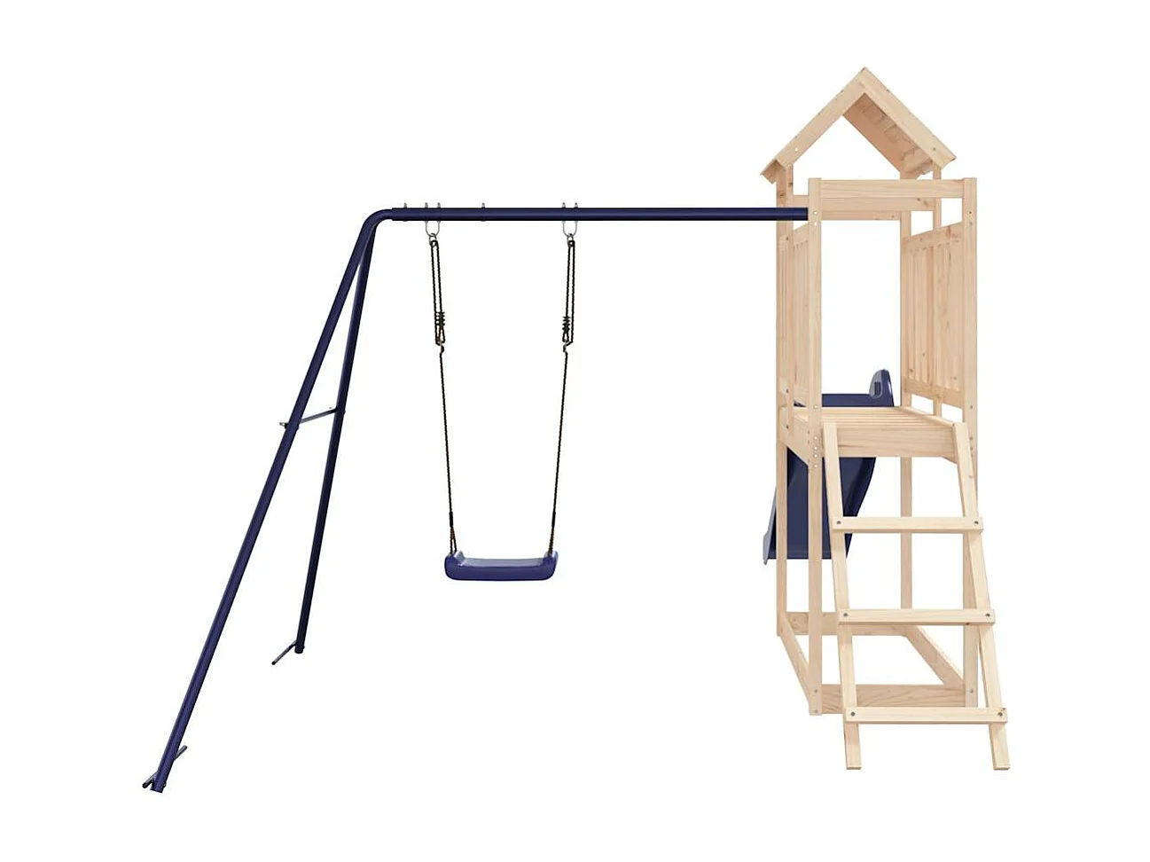 Parco giochi all'aperto in legno massello di pino