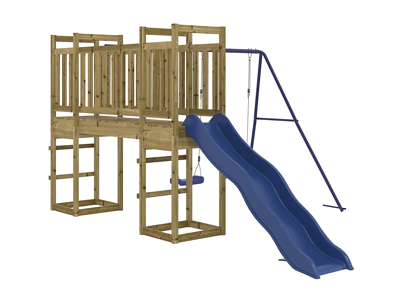 Parco giochi all'aperto in legno di pino impregnato