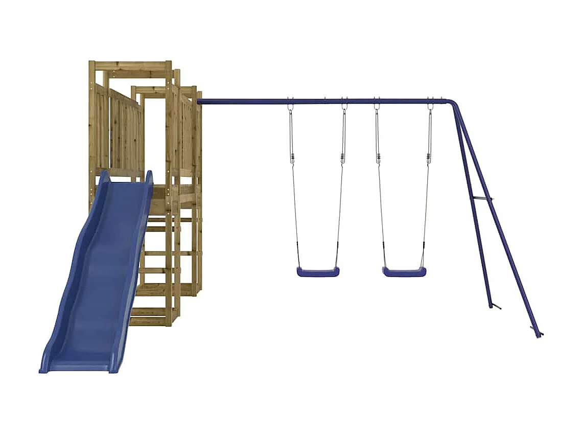 Parco giochi all'aperto in legno di pino impregnato