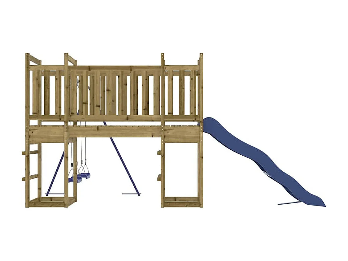 Parco giochi all'aperto in legno di pino impregnato