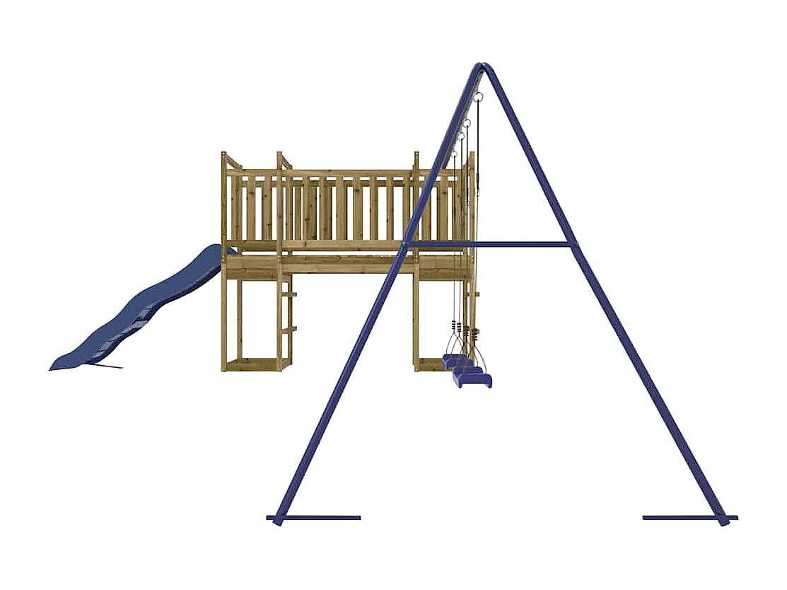 Parco giochi all'aperto in legno di pino impregnato