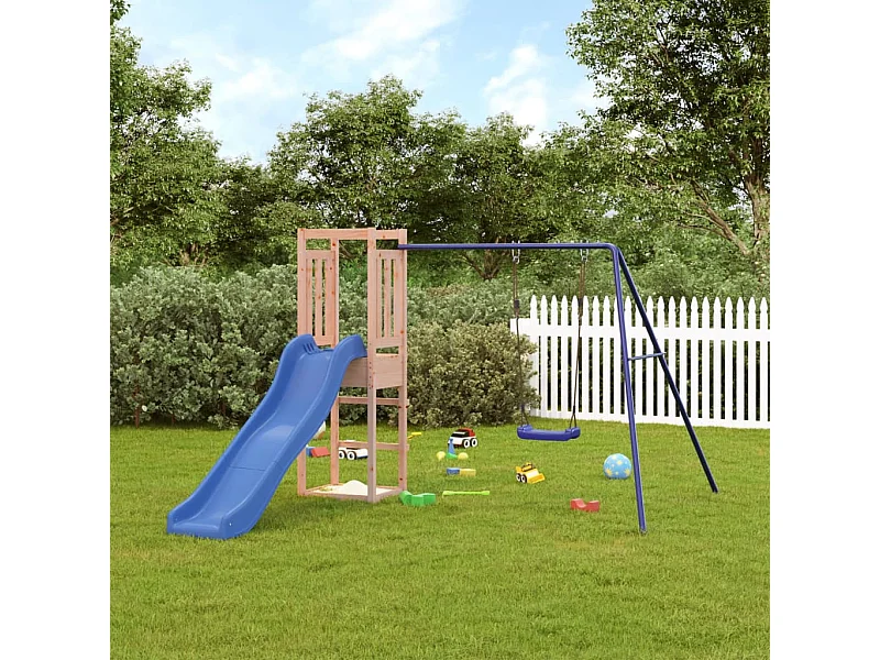 Parque infantil ao ar livre em madeira maciça Douglas