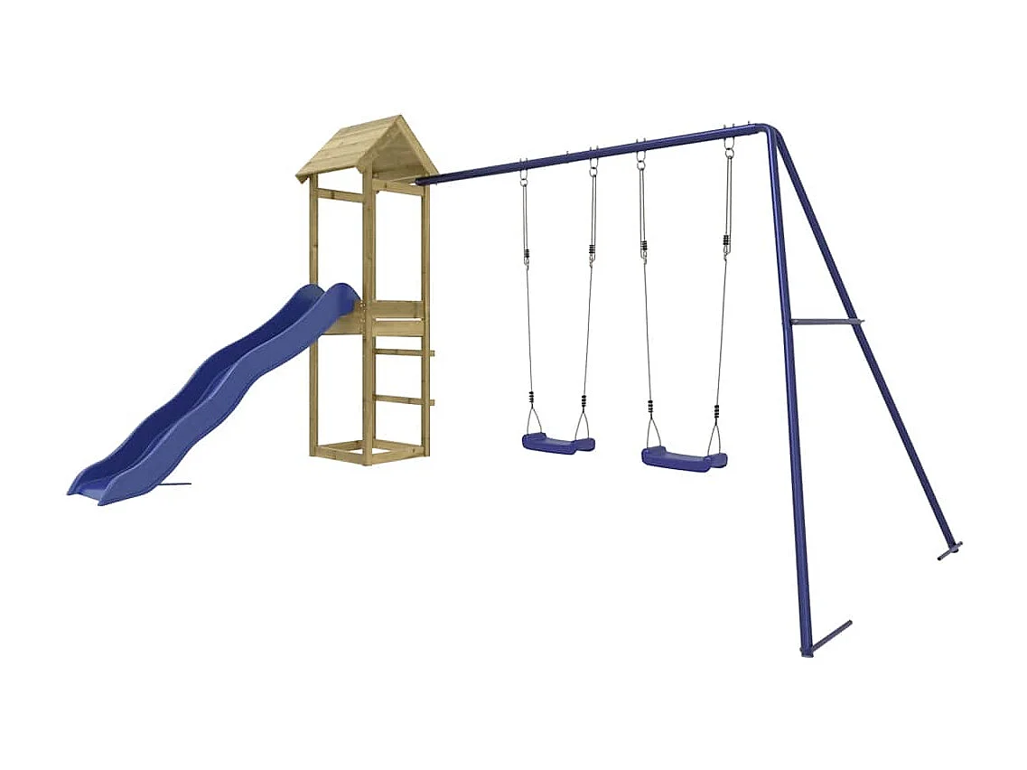 Outdoor-Spielplatz aus imprägniertem Kiefernholz