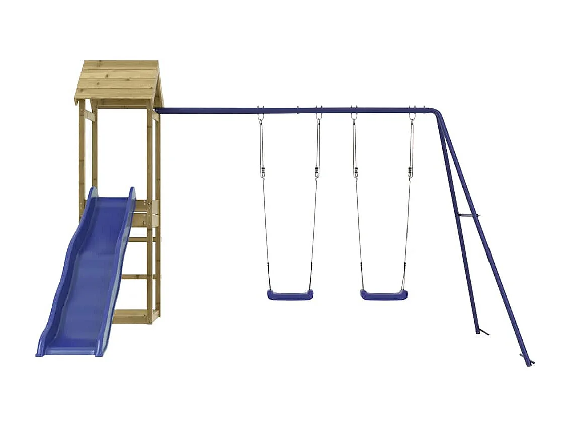 Outdoor-Spielplatz aus imprägniertem Kiefernholz