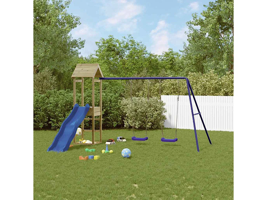 Aire de jeux d'extérieur bois de pin imprégné